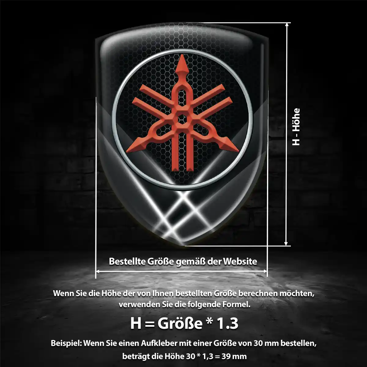 Yamaha Emblem Wappen Aufkleber Edles Design