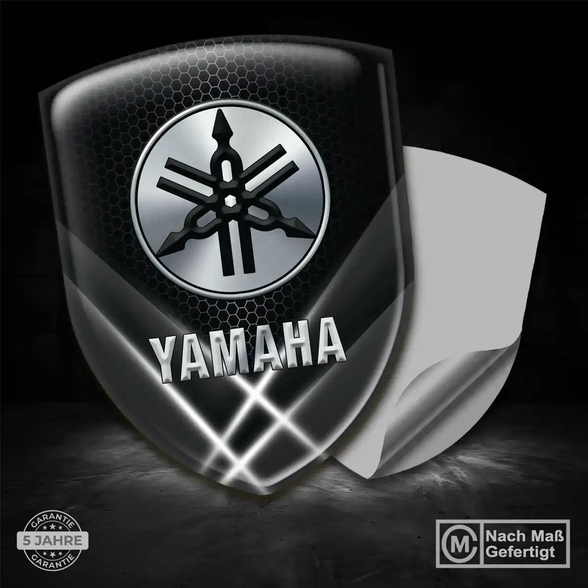 Yamaha Emblem Wappen Aufkleber Elegantes Design