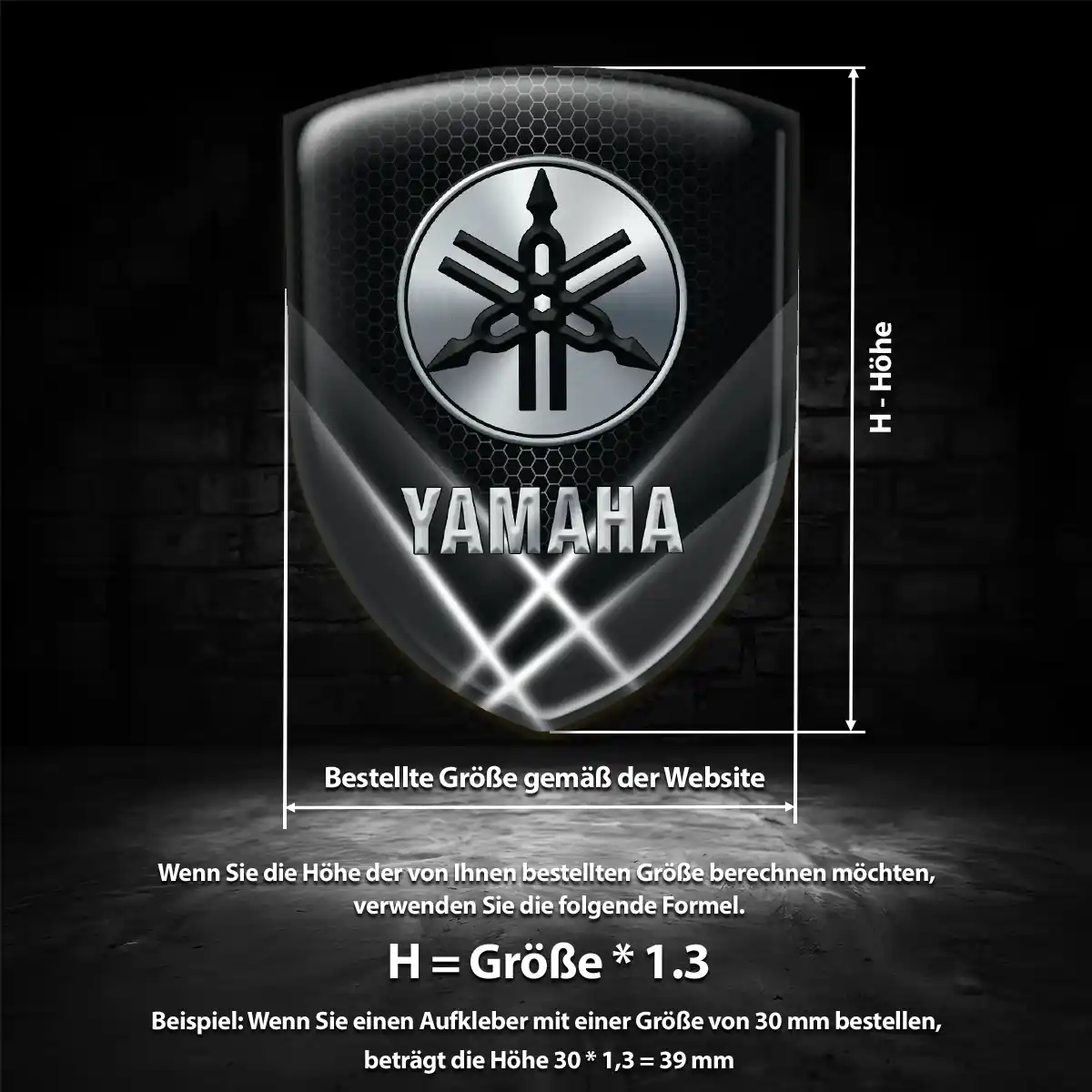 Yamaha Emblem Wappen Aufkleber Elegantes Design