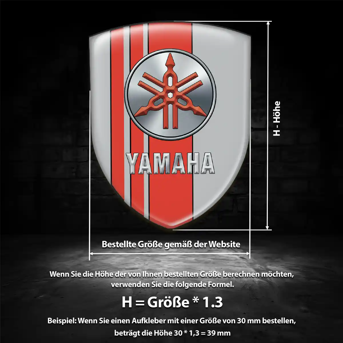Yamaha Emblem Wappen Aufkleber Exterieurdesign