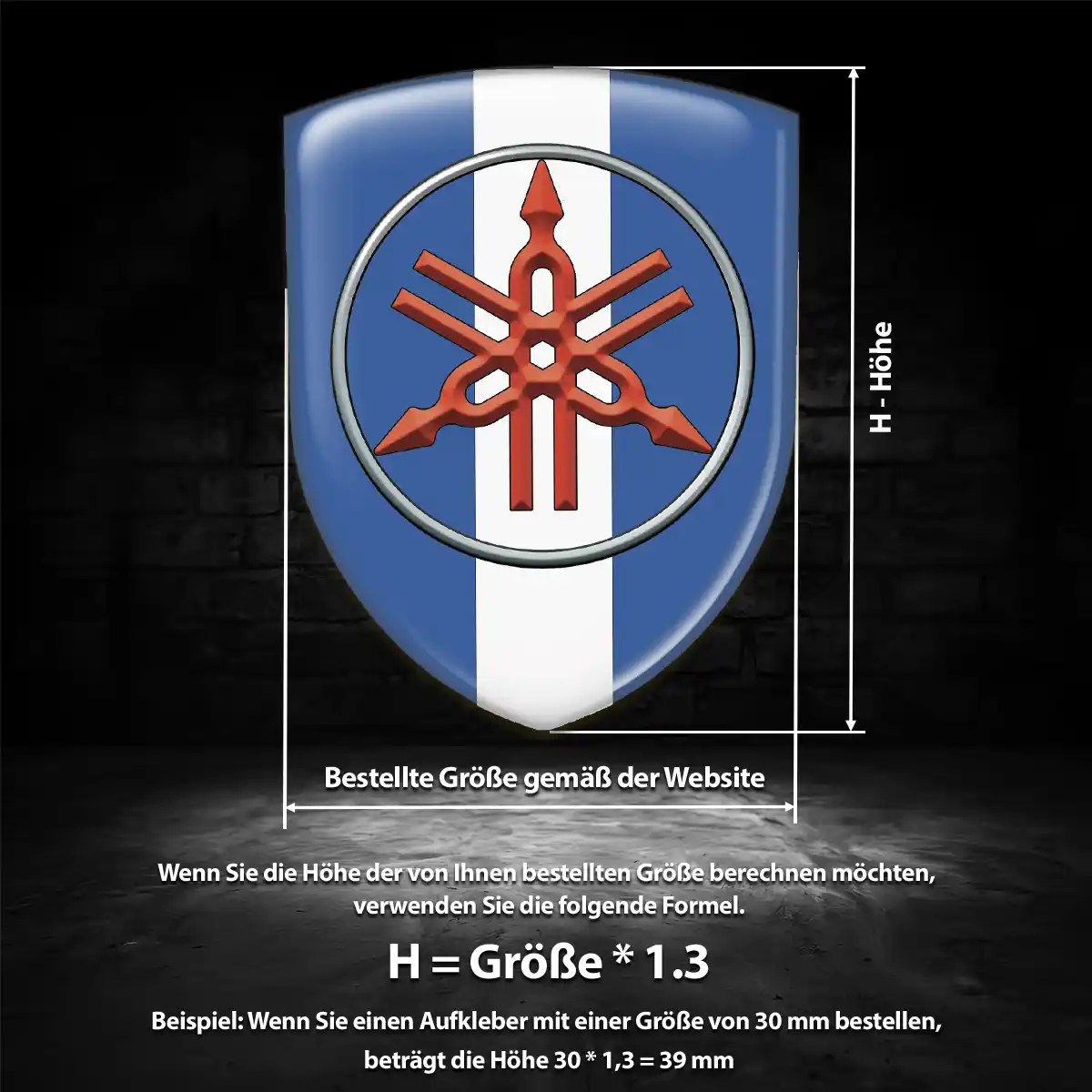 Yamaha Emblem Wappen Aufkleber Höchste Qualität