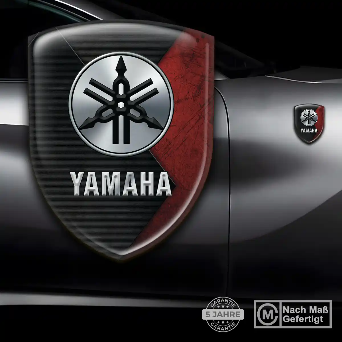 Yamaha Emblem Wappen Aufkleber Hochwertiges Harz
