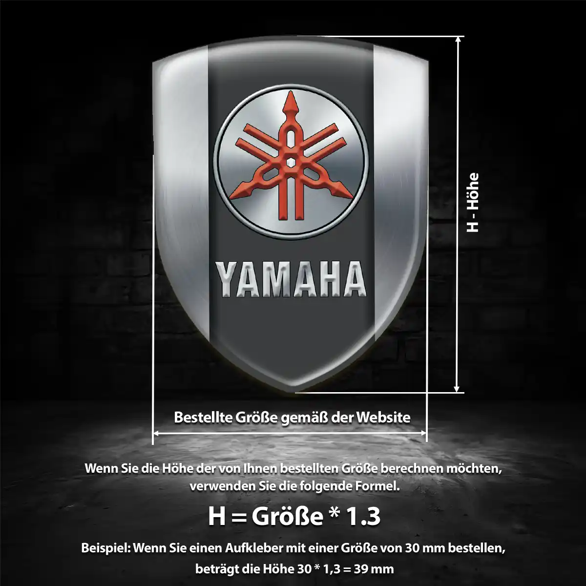 Yamaha Emblem Wappen Aufkleber Markenedition