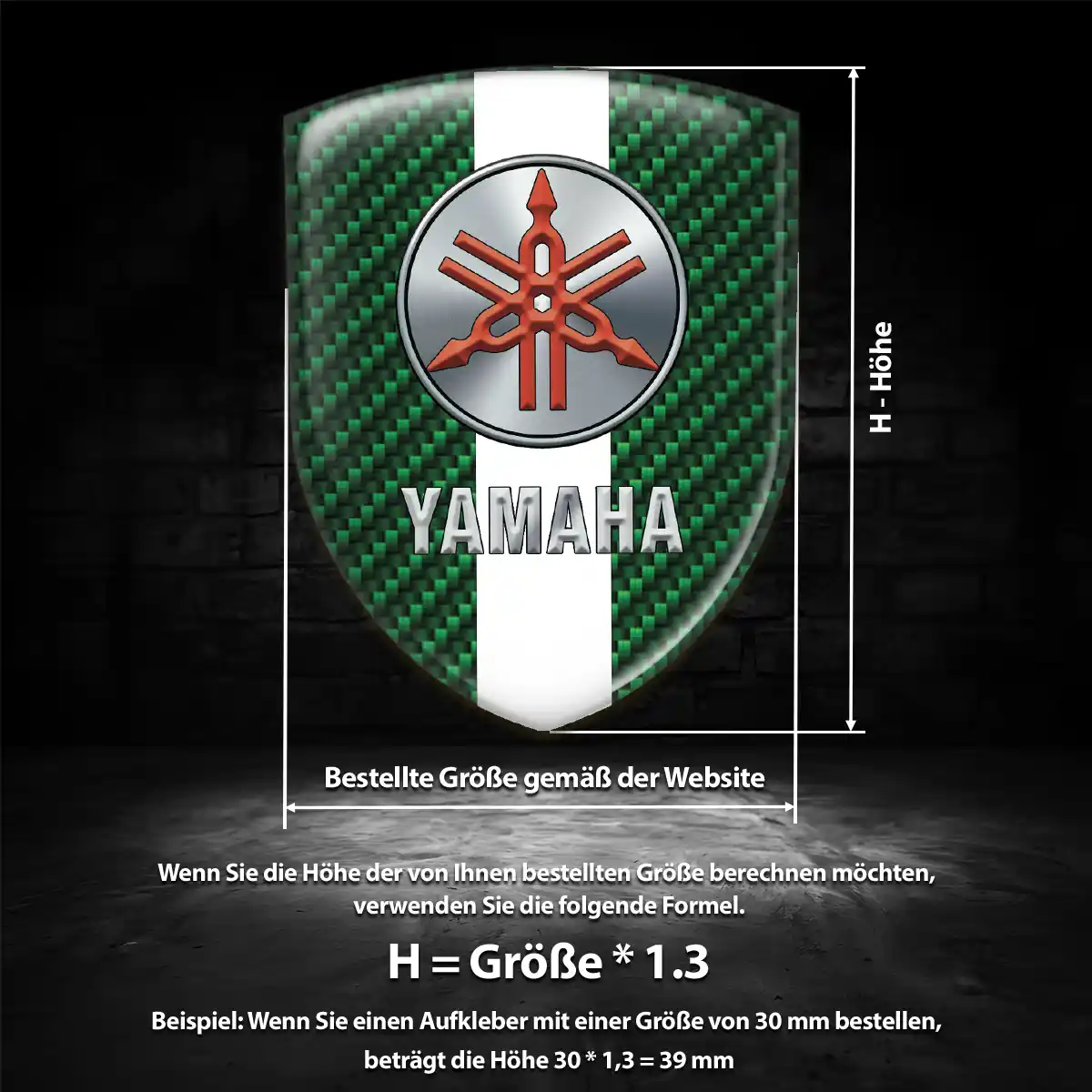 Yamaha Emblem Wappen Aufkleber Premium-Edition