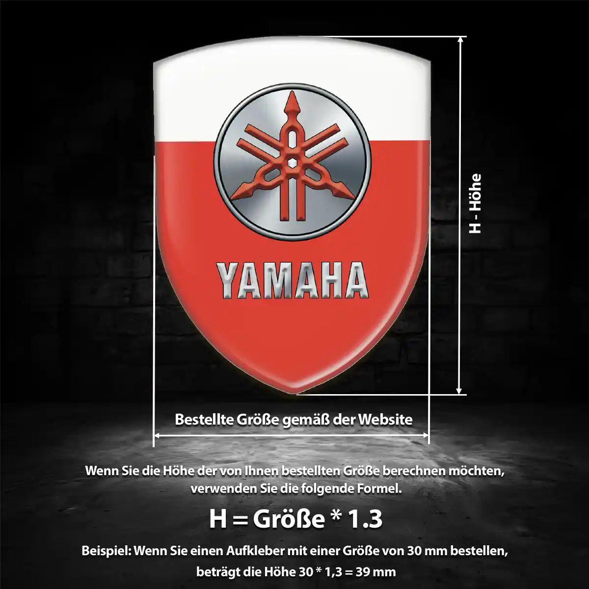 Yamaha Emblem Wappen Aufkleber Prestige-Edition