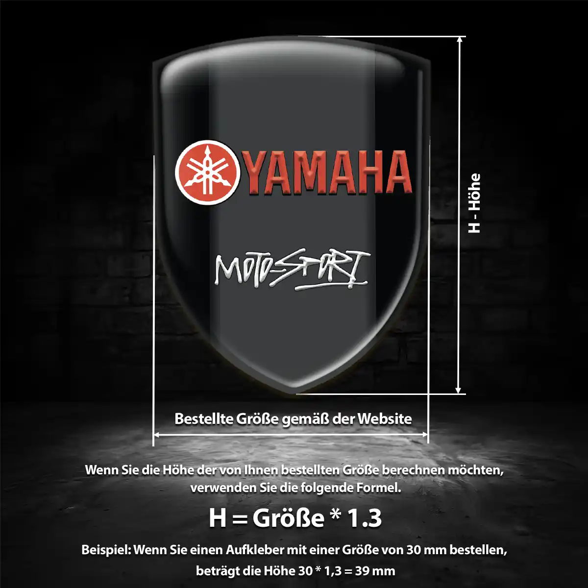 Yamaha Emblem Wappen Aufkleber Tuningfahrzeug