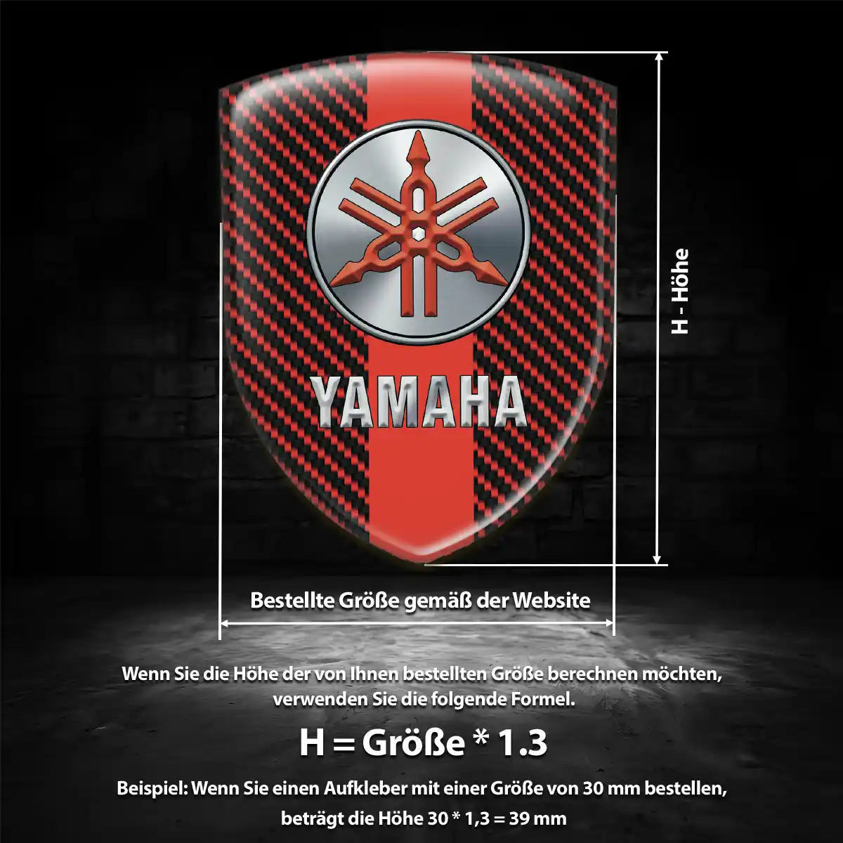 Yamaha Emblem Wappen Auto Hochwertiges Harz