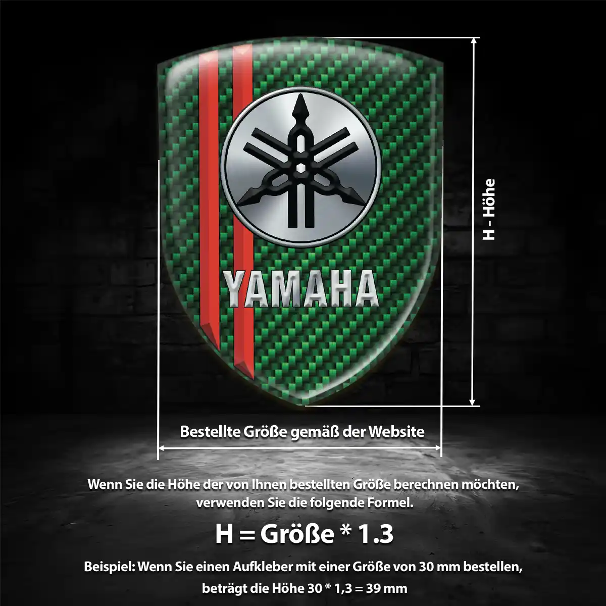 Yamaha Emblem Wappen Auto Premium-Edition