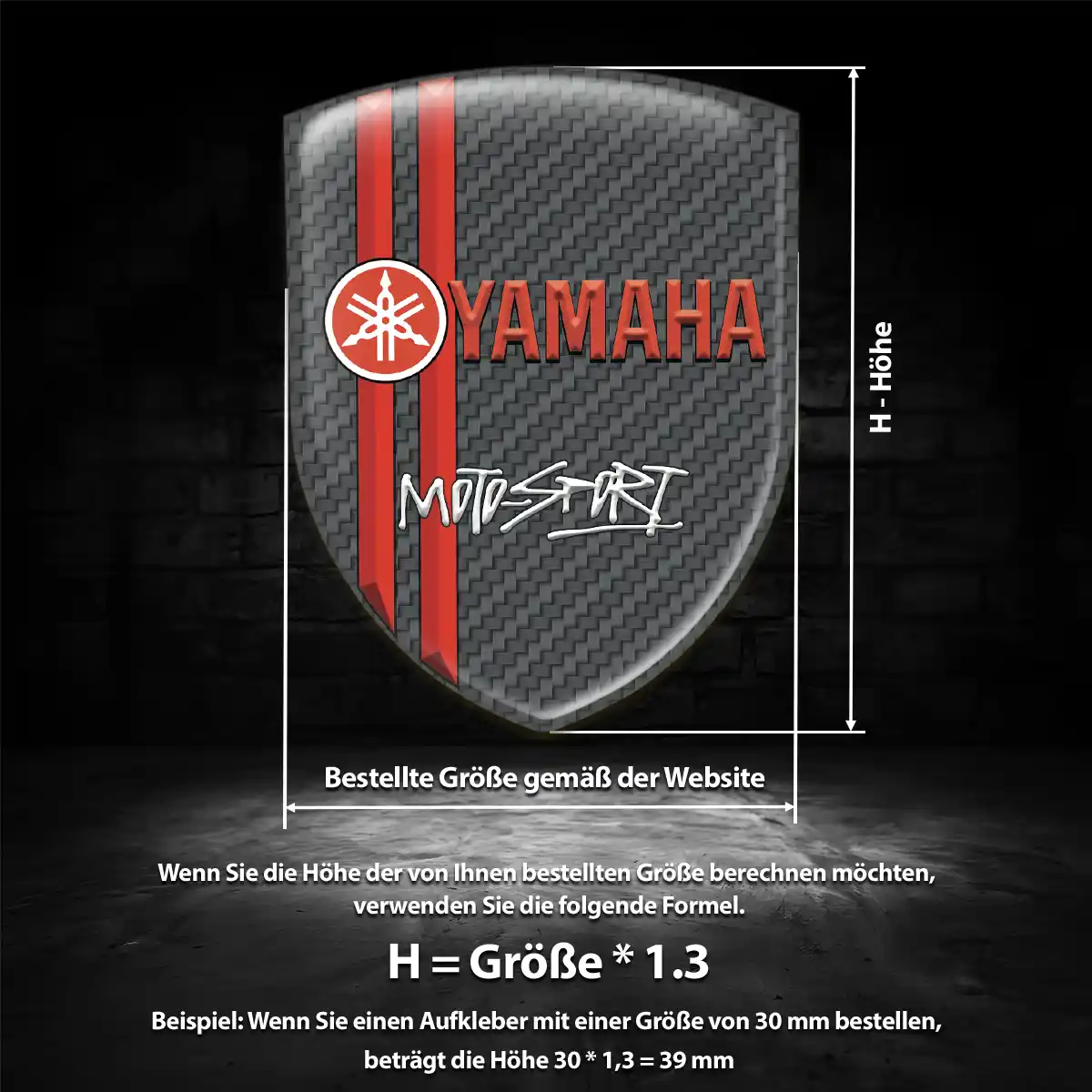 Yamaha Emblem Wappen Höchste Qualität