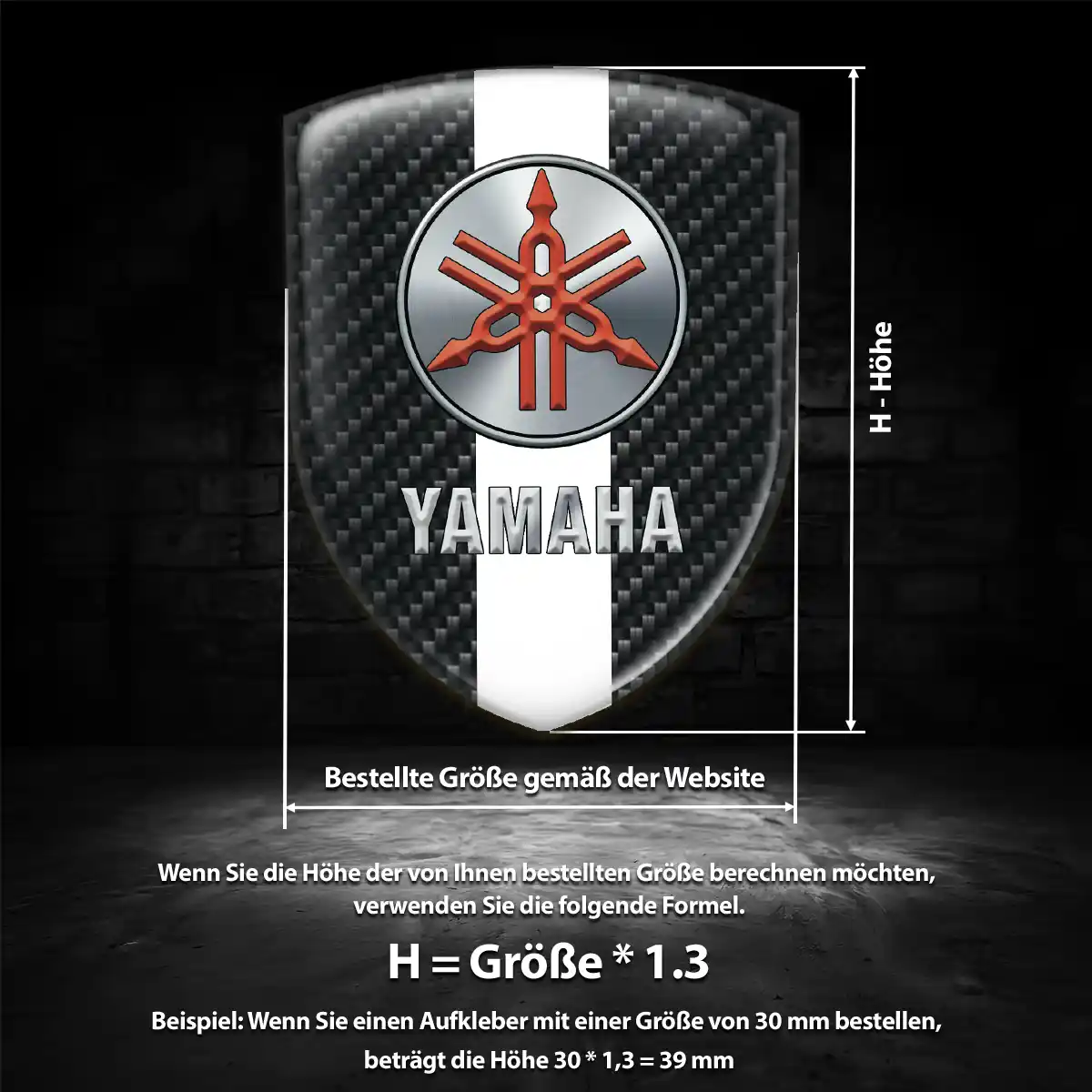 Yamaha Emblem Wappen Hohe Qualität