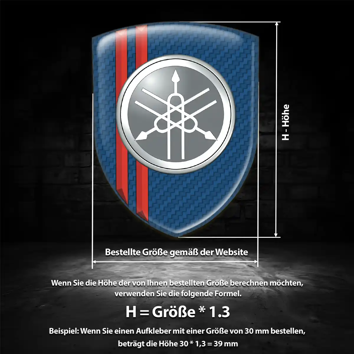 Yamaha Emblem Wappen Interieurdesign