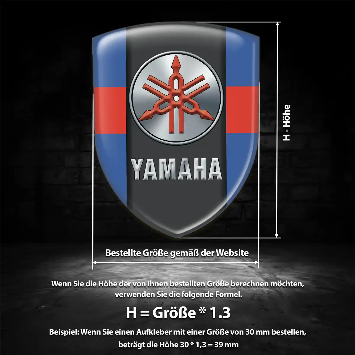 Yamaha Emblem Wappen Tuningfahrzeug