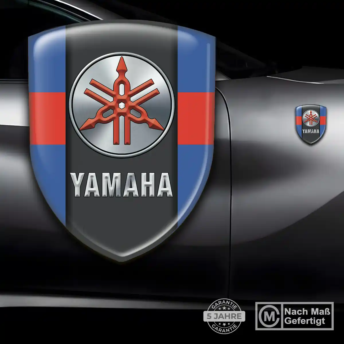 Yamaha Emblem Wappen Tuningfahrzeug