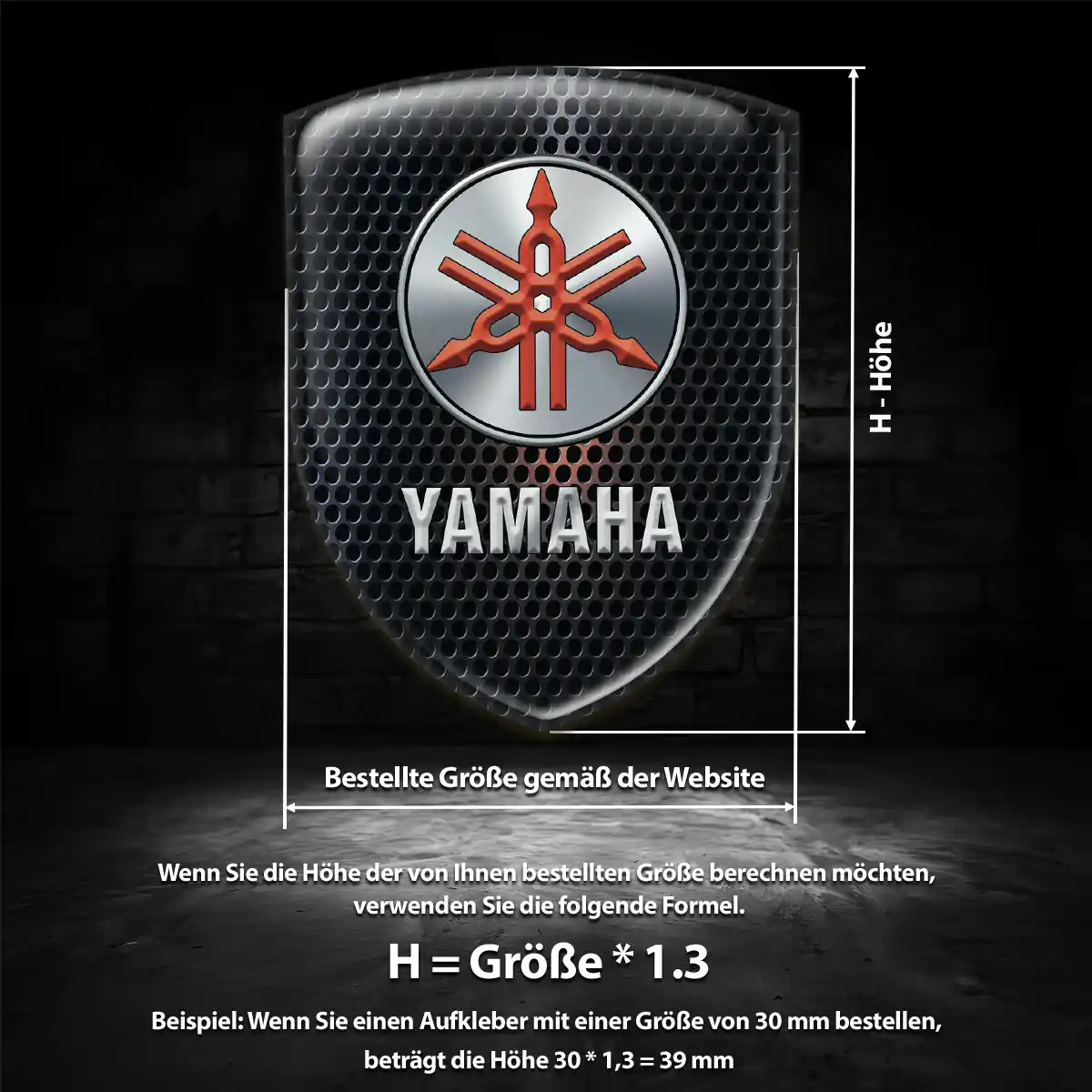 Yamaha Embleme Silikon Aufkleber Auto Edles Design
