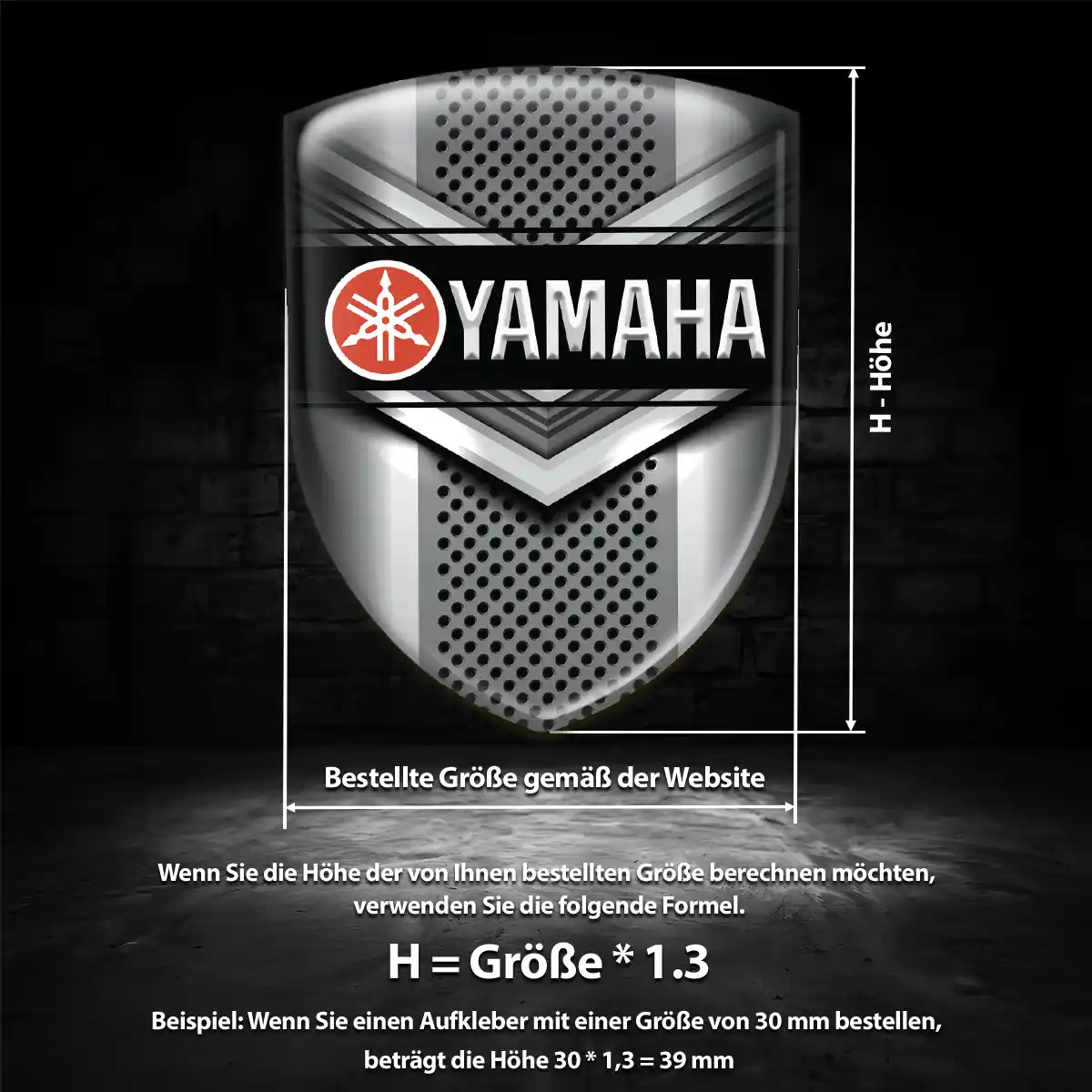 Yamaha Embleme Silikon Aufkleber Auto Exterieurdesign