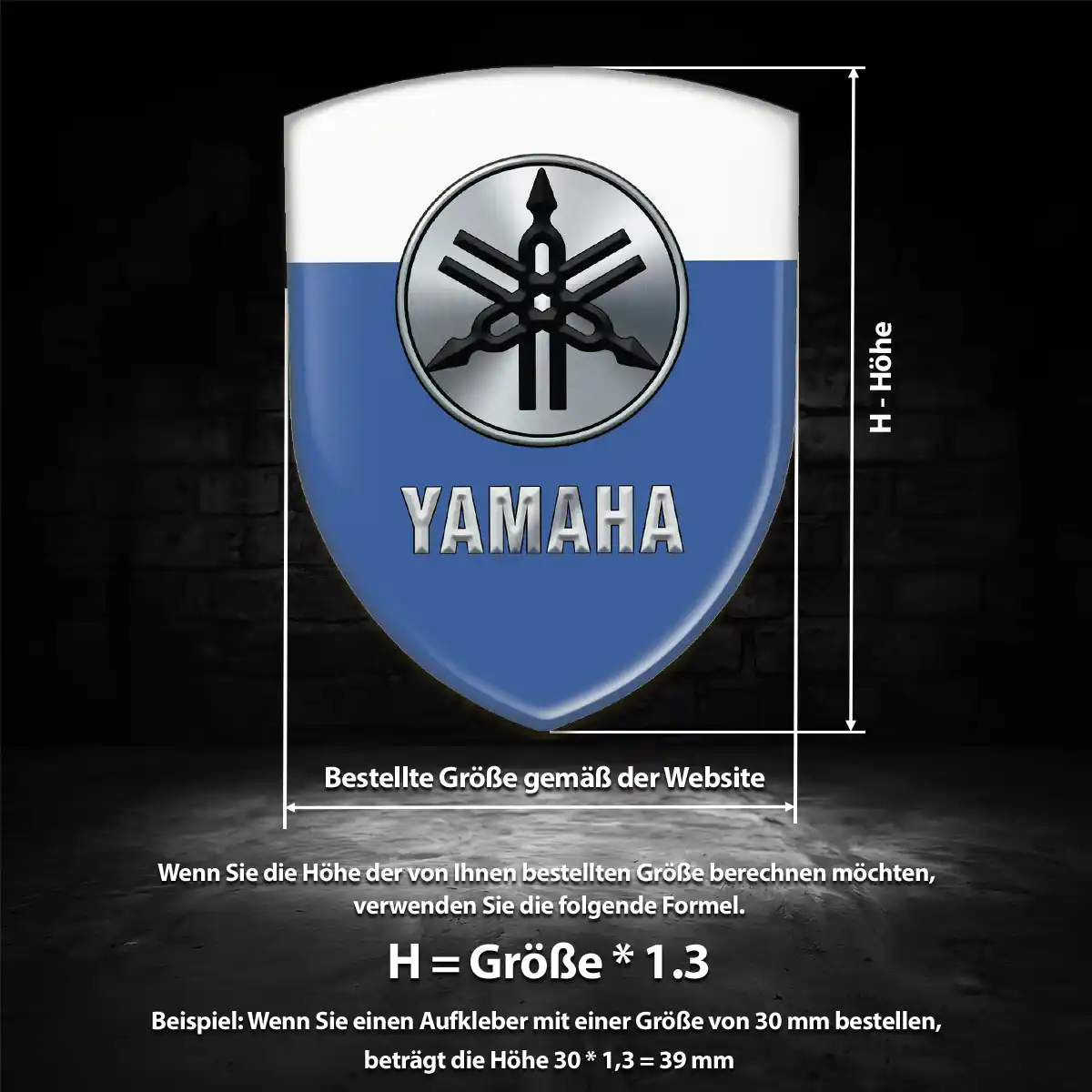 Yamaha Embleme Silikon Aufkleber Auto Interieurdesign