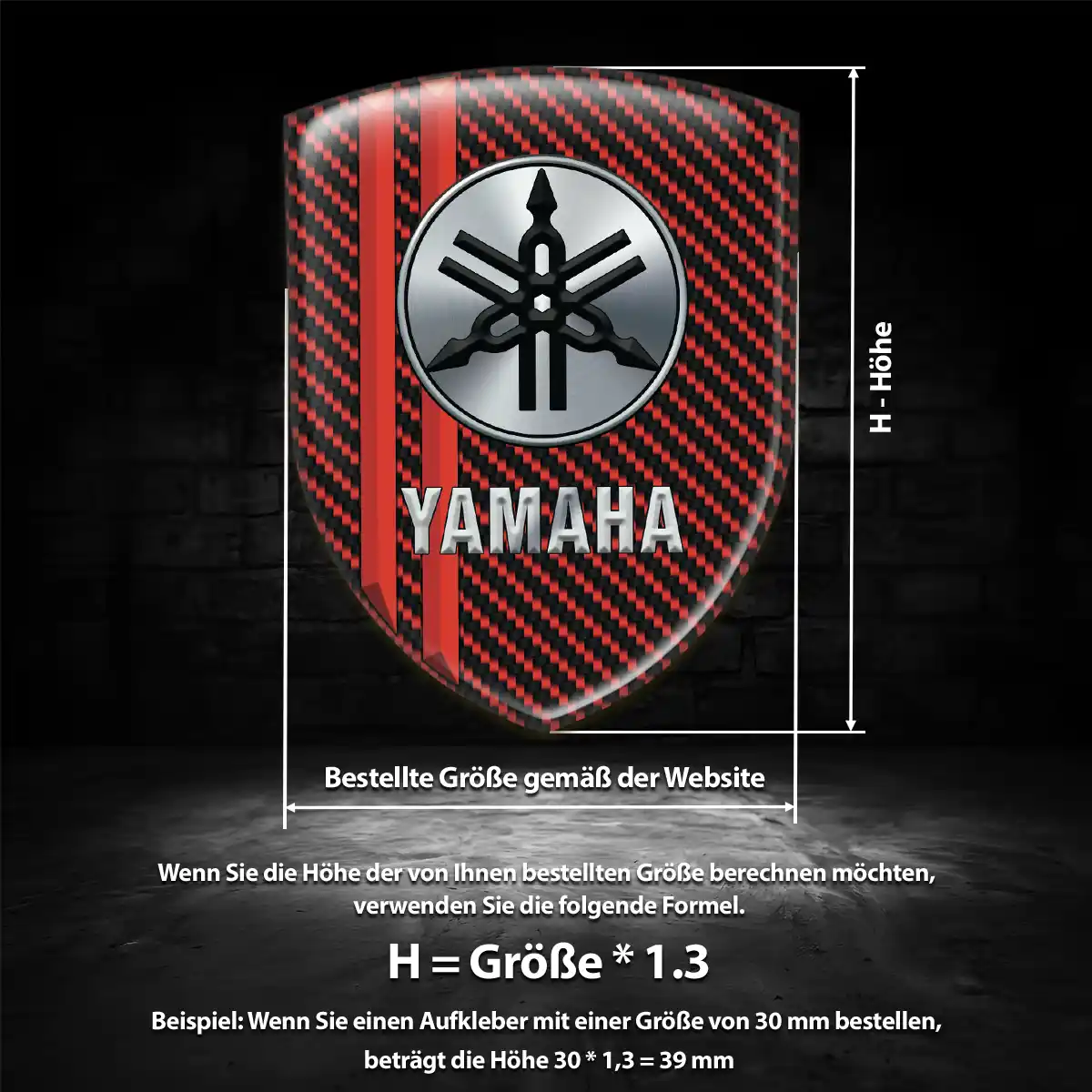 Yamaha Embleme Silikon Aufkleber Auto Limitierte Auflage