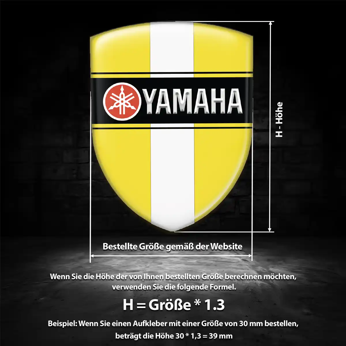 Yamaha Embleme Silikon Aufkleber Auto Luxus-Edition