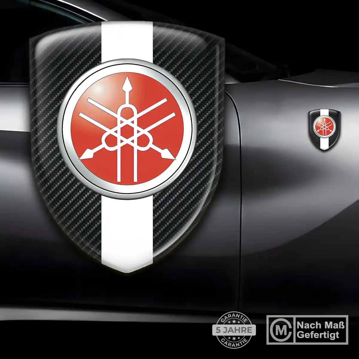 Yamaha Embleme Silikon Aufkleber Auto Markenedition