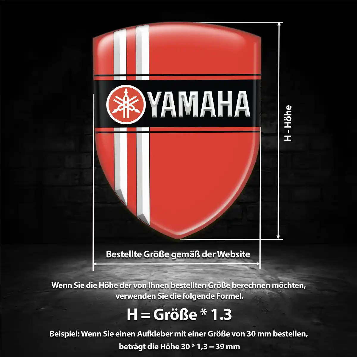 Yamaha Embleme Silikon Aufkleber Auto Modernes Design