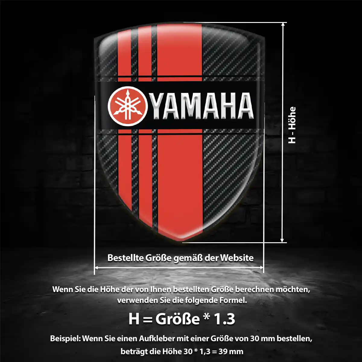 Yamaha Embleme Silikon Aufkleber Edles Design