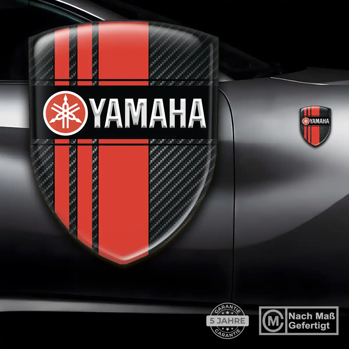 Yamaha Embleme Silikon Aufkleber Edles Design