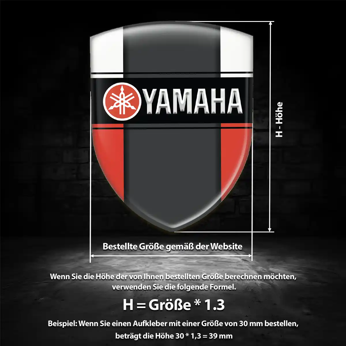 Yamaha Embleme Silikon Aufkleber Elegantes Design