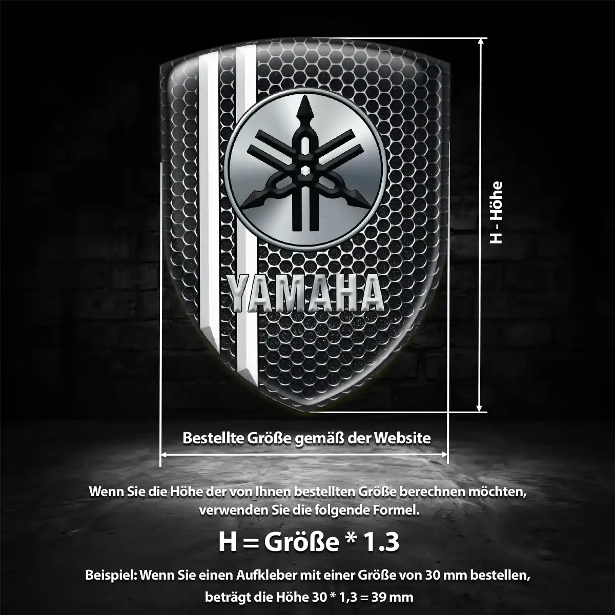 Yamaha Embleme Silikon Aufkleber Erstklassige Qualität