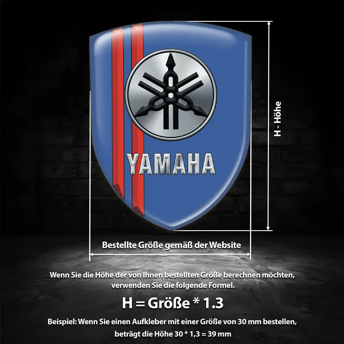 Yamaha Embleme Silikon Aufkleber Höchste Qualität