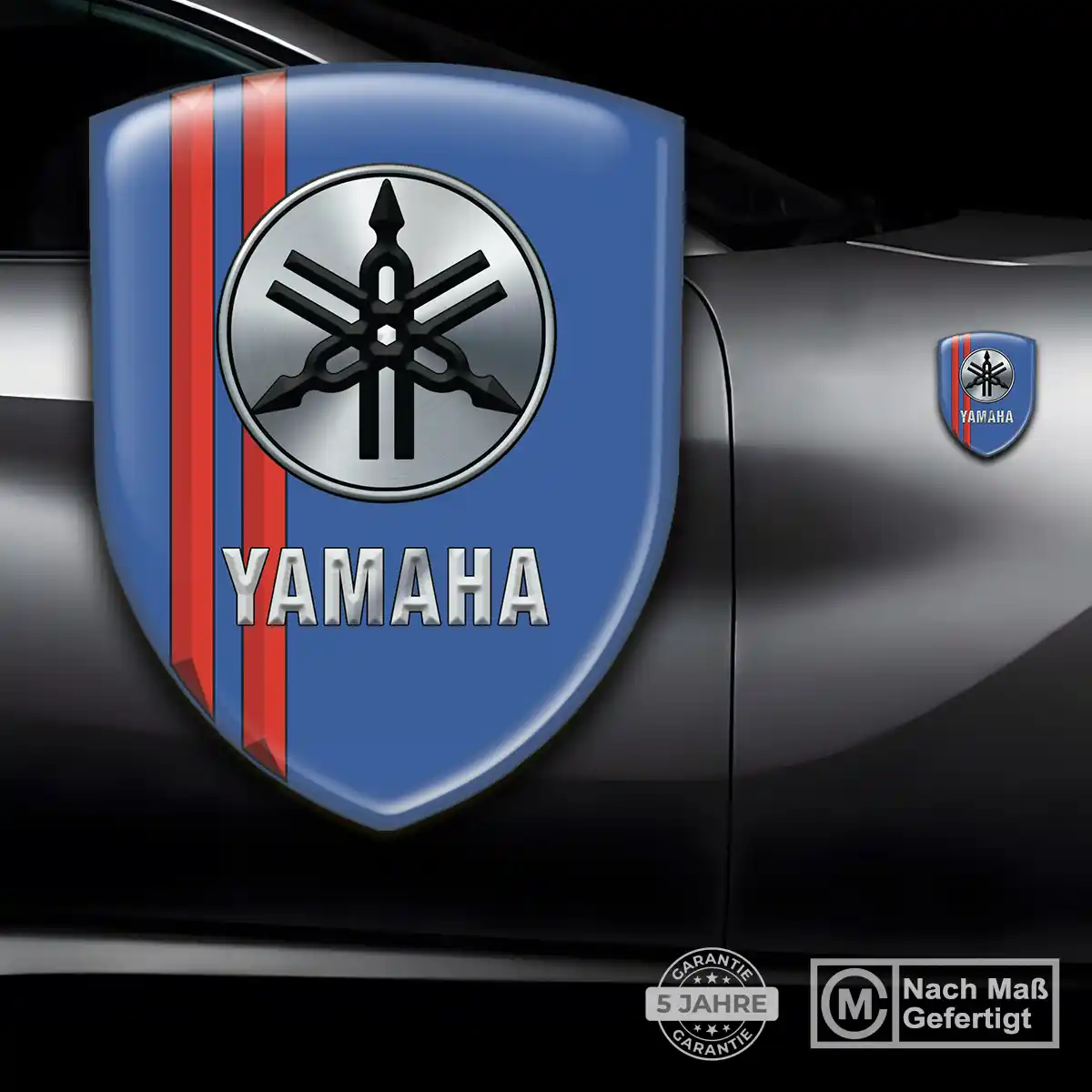 Yamaha Embleme Silikon Aufkleber Höchste Qualität