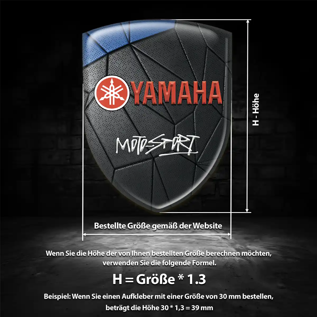Yamaha Embleme Silikon Aufkleber Interieurdesign