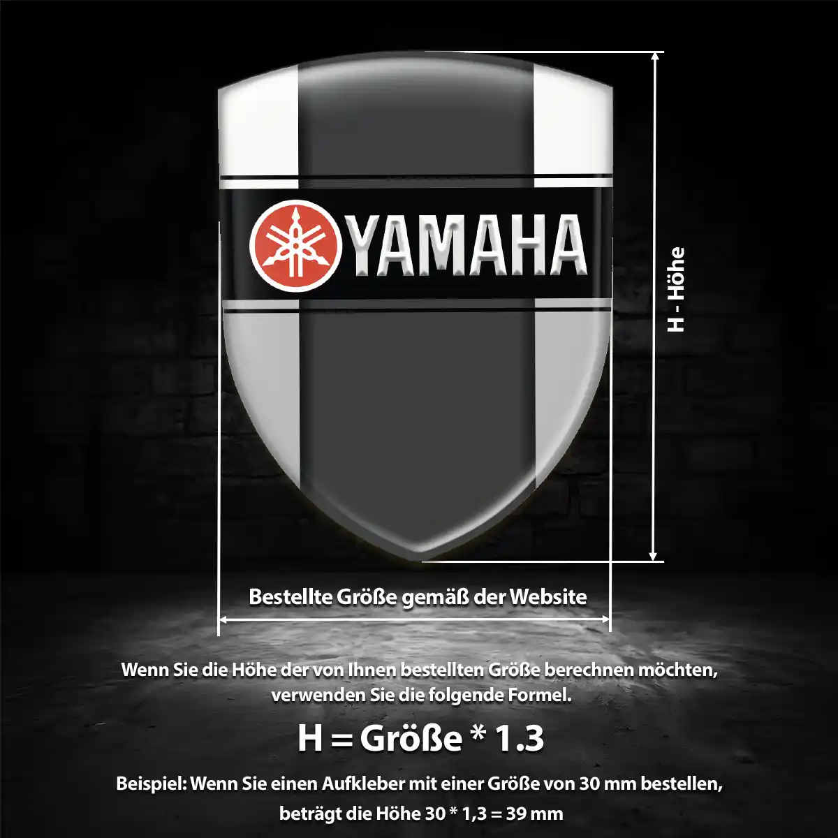 Yamaha Embleme Silikon Aufkleber Premium-Edition