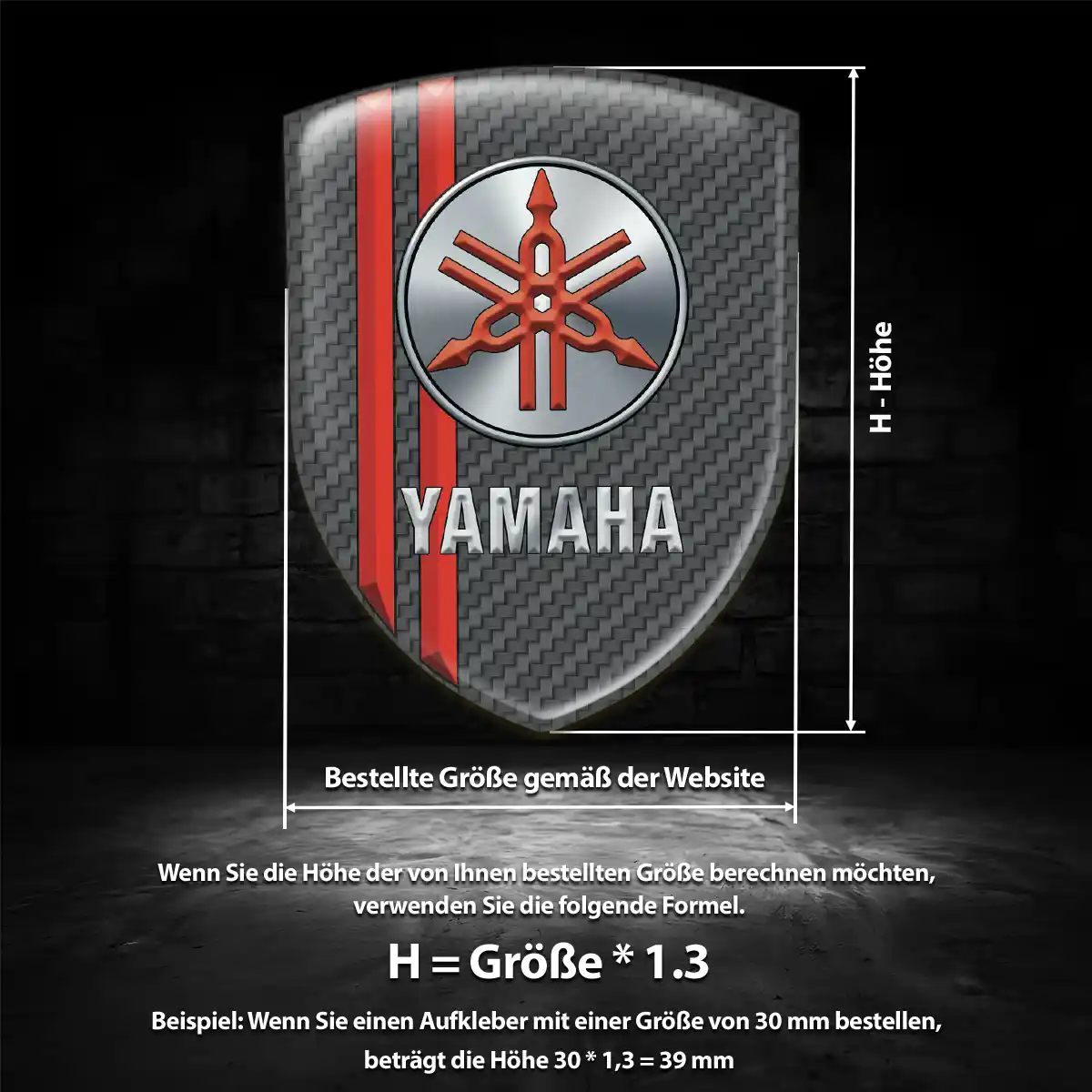 Yamaha Silikon Aufkleber Auto Hochwertiges Harz