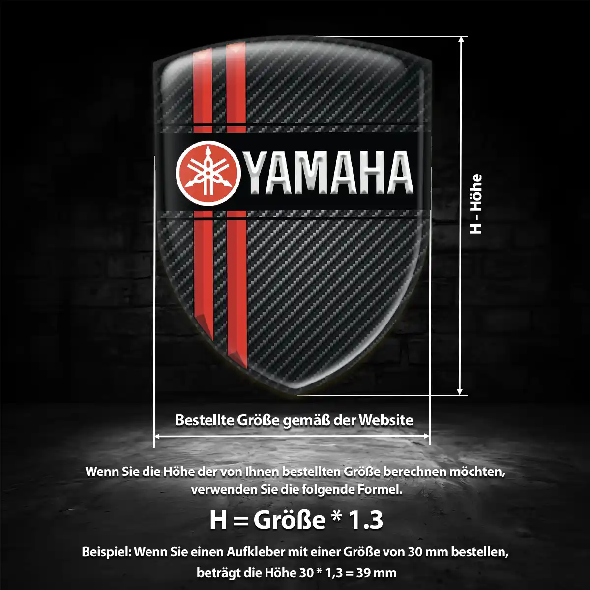 Yamaha Silikon Aufkleber Embleme Auto Elegantes Design