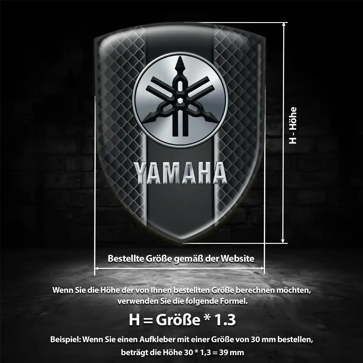 Yamaha Silikon Aufkleber Embleme Auto Luxus-Edition