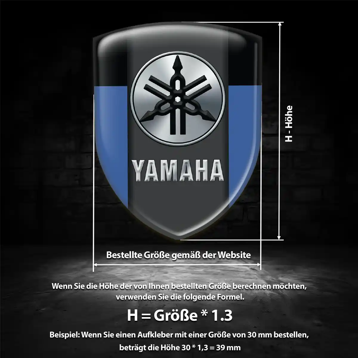 Yamaha Silikon Aufkleber Embleme Edles Design