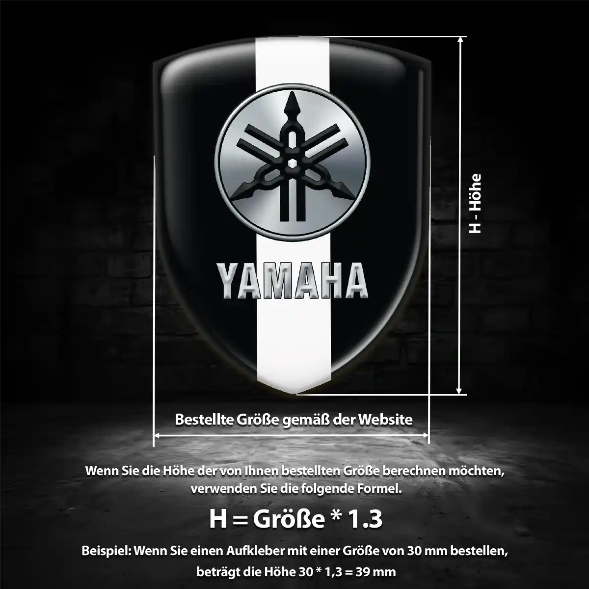 Yamaha Silikon Aufkleber Embleme Elegantes Design