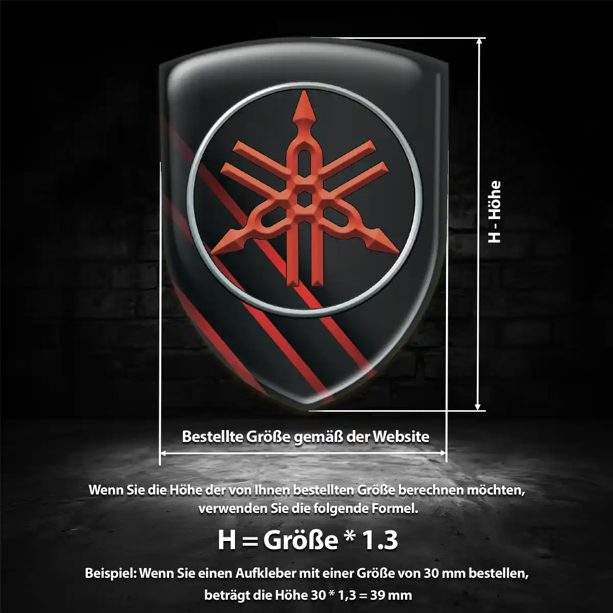 Yamaha Silikon Aufkleber Embleme Exterieurdesign
