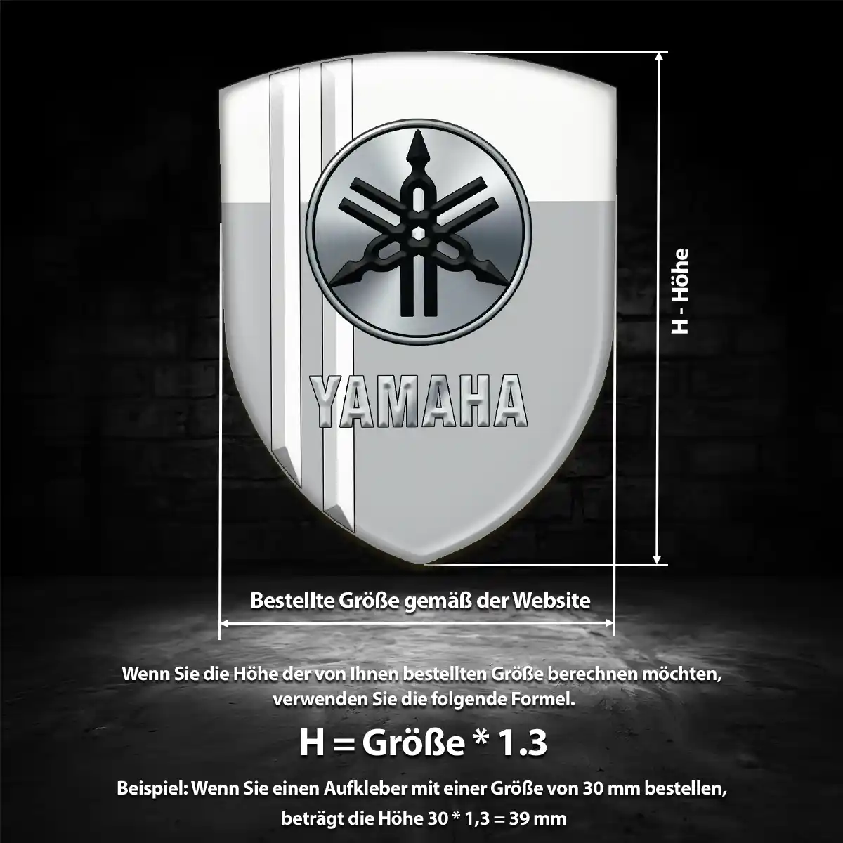 Yamaha Silikon Aufkleber Embleme Hochwertiges Harz