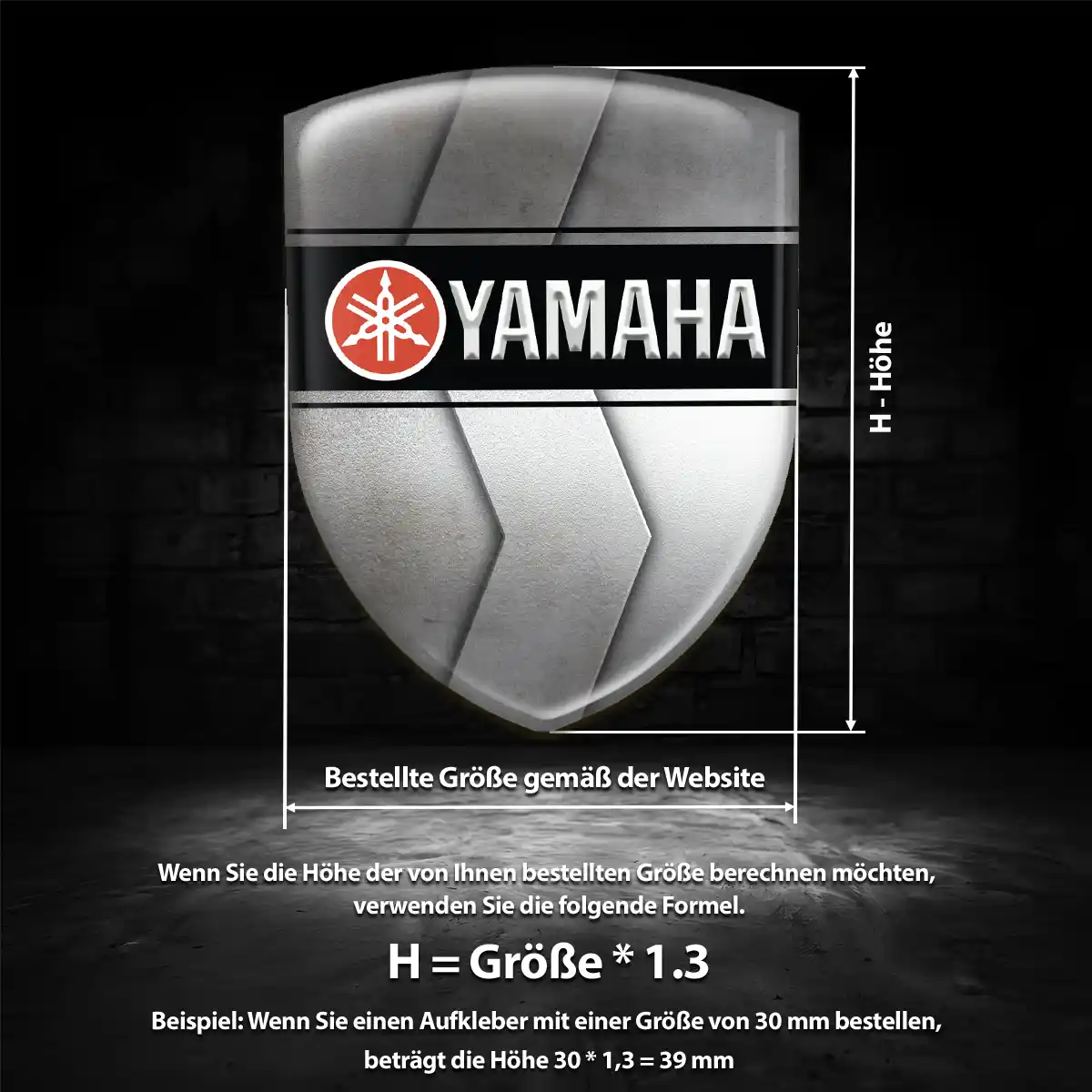 Yamaha Silikon Aufkleber Embleme Interieurdesign