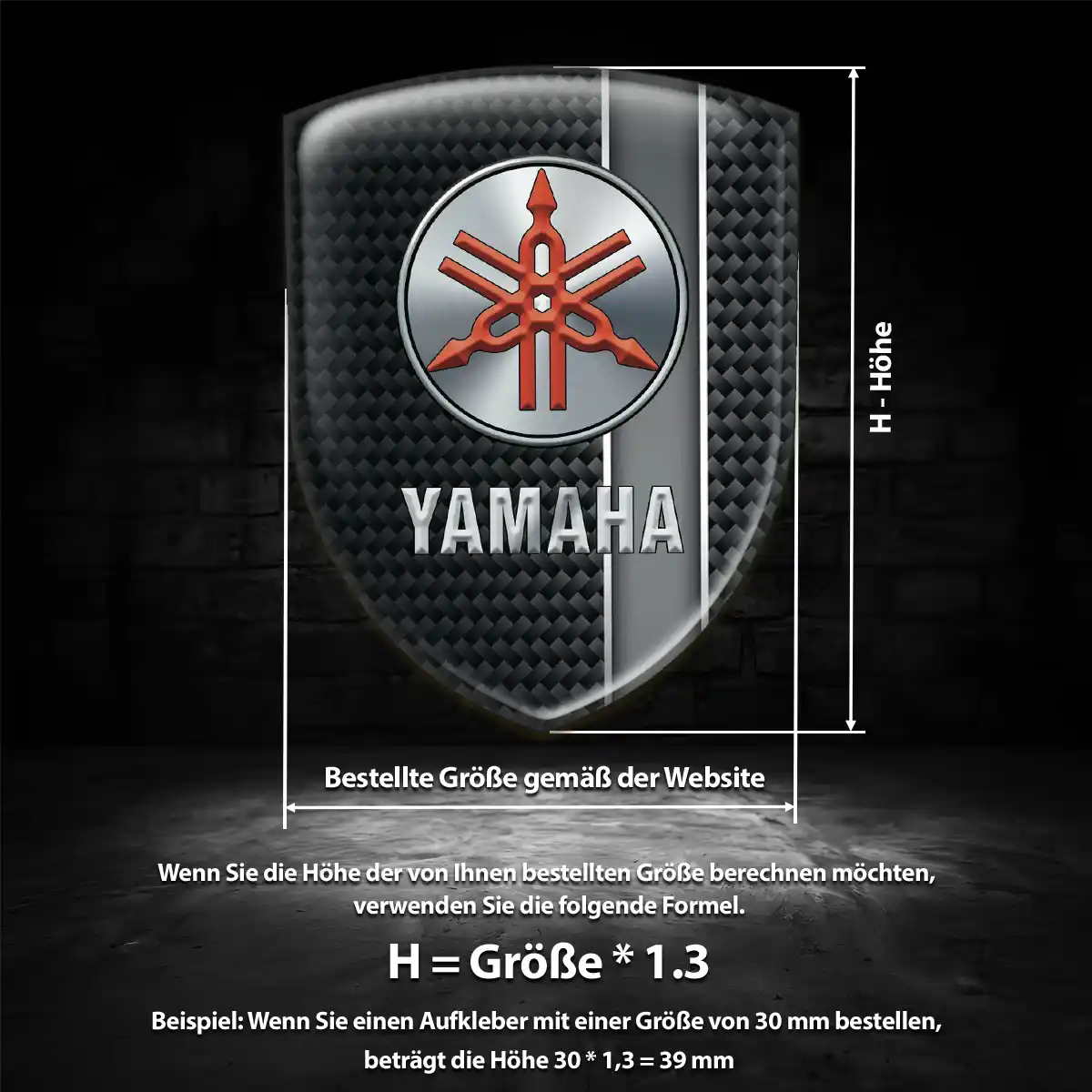 Yamaha Silikon Aufkleber Embleme Premium-Edition