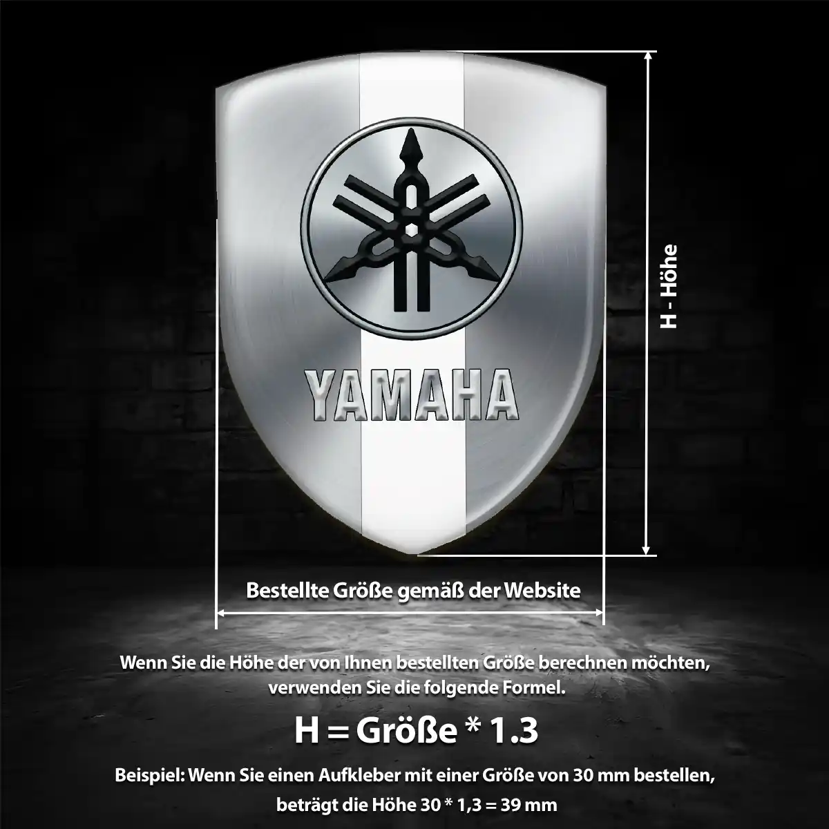 Yamaha Silikon Aufkleber Embleme Tuningfahrzeug