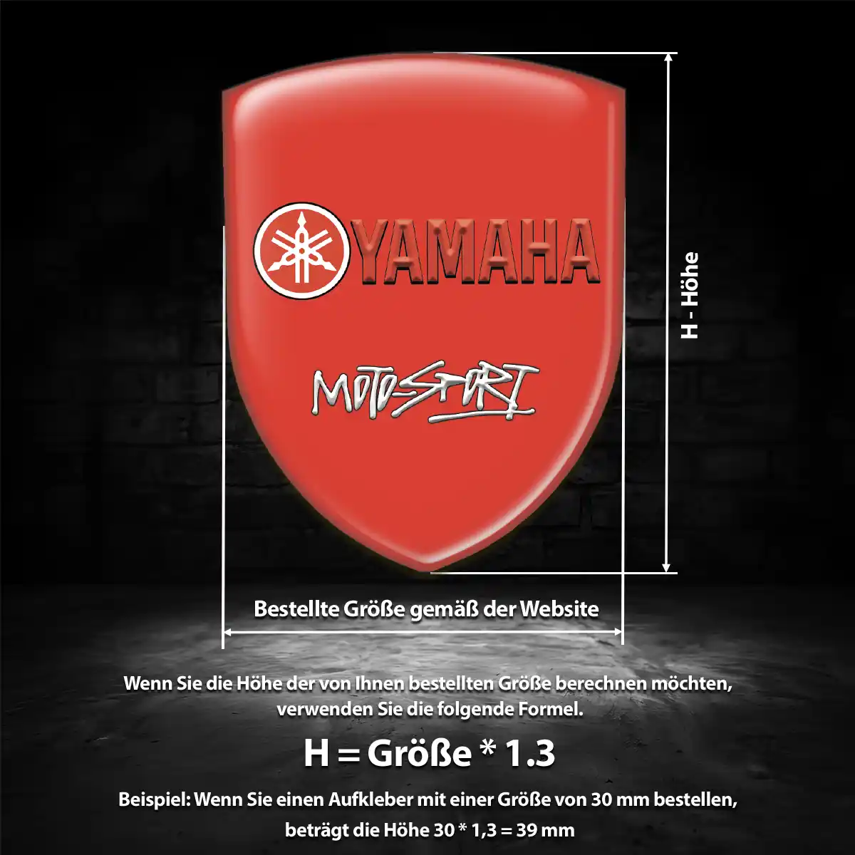 Yamaha Silikon Aufkleber Hochwertiges Harz