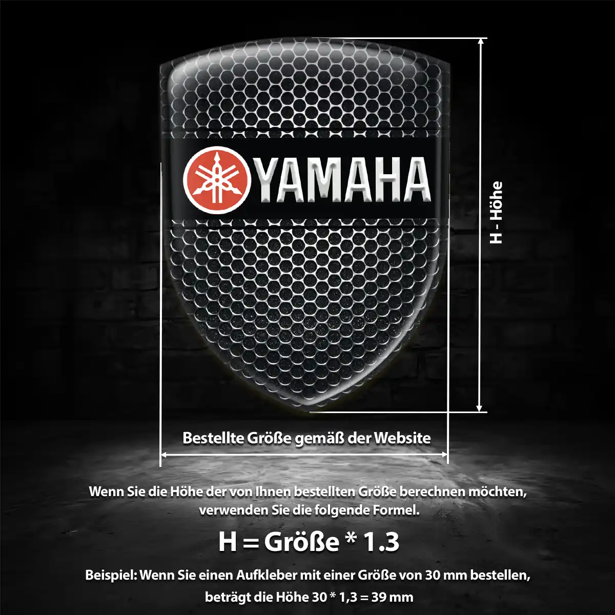 Yamaha Silikon Aufkleber Interieurdesign