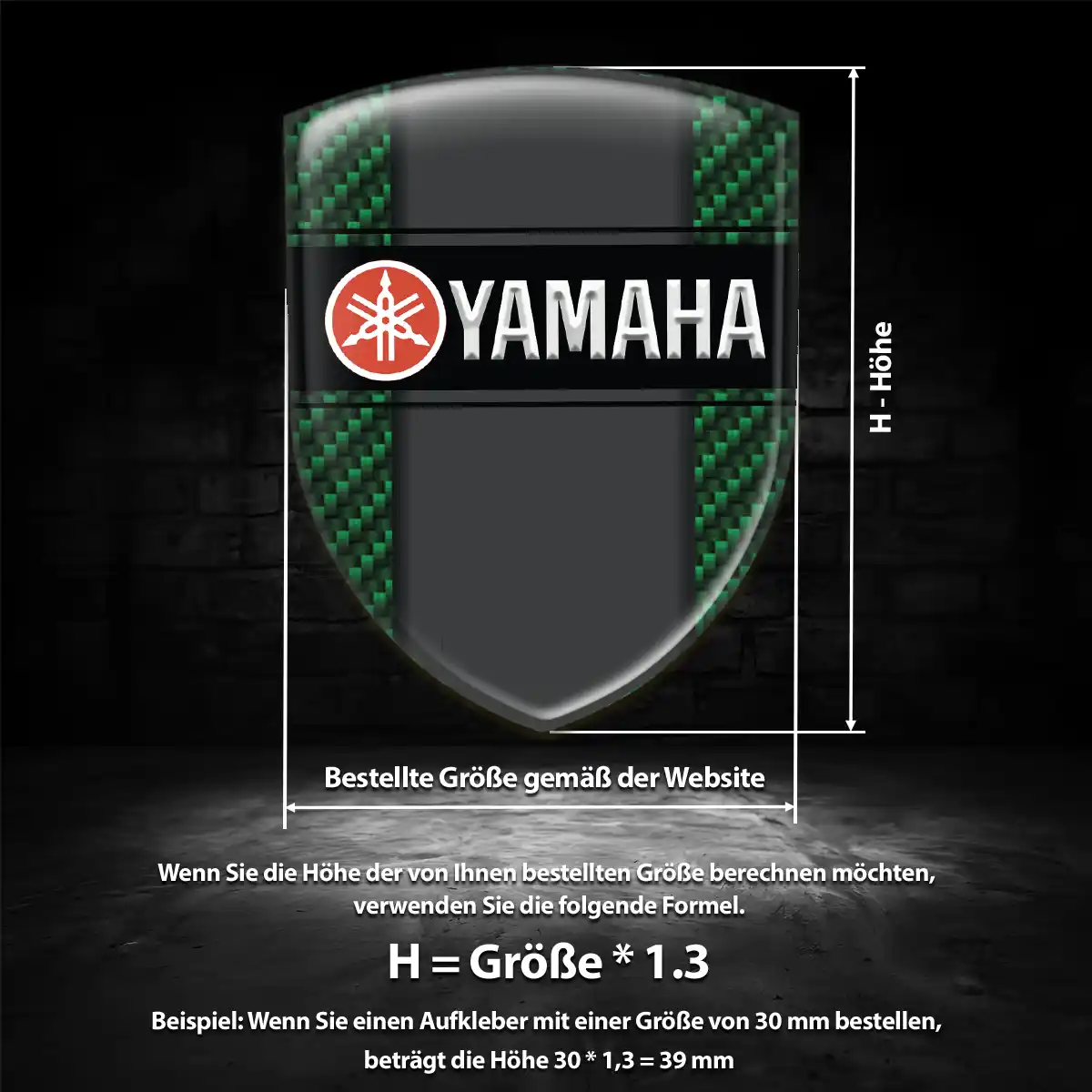 Yamaha Silikon Aufkleber Modernes Design