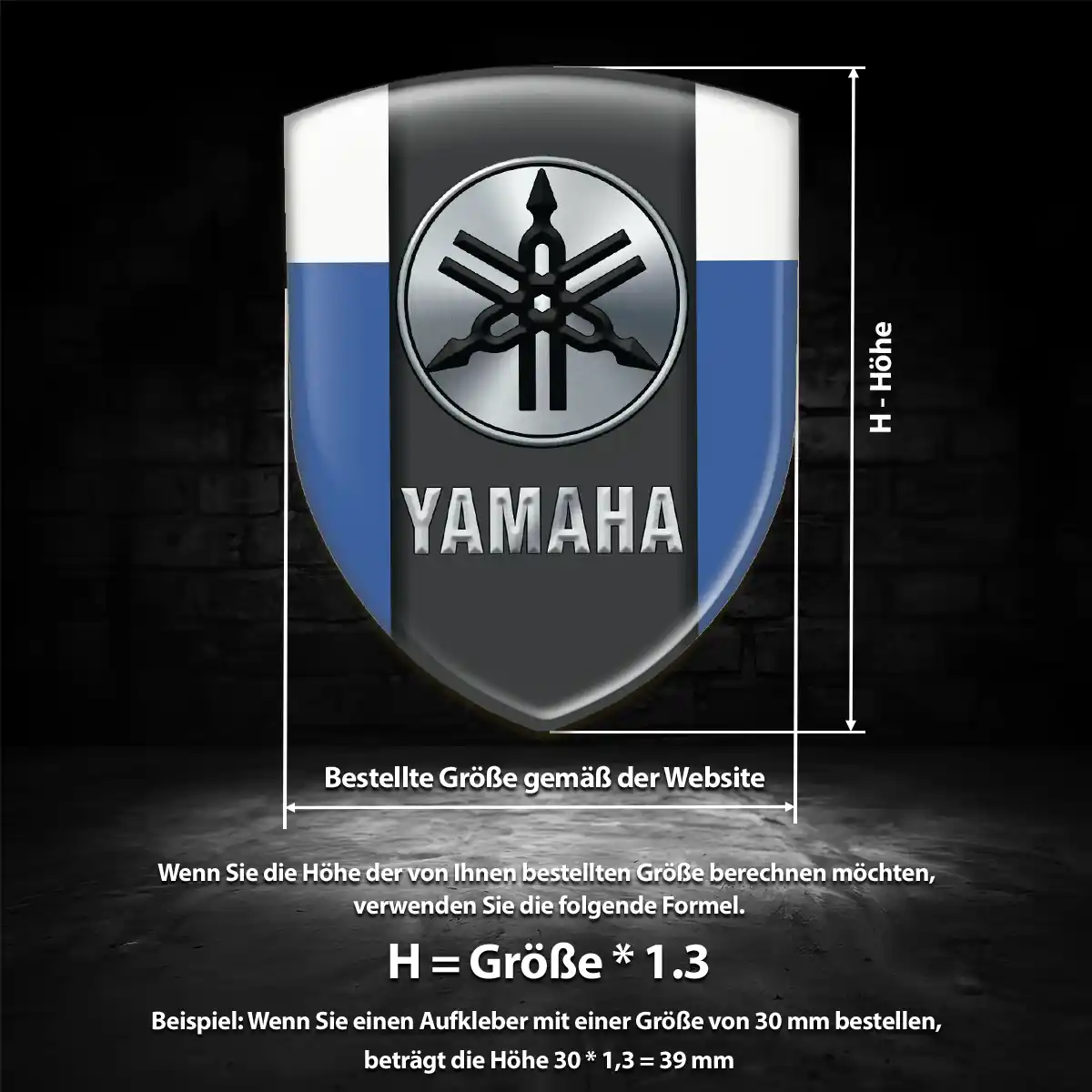 Yamaha Silikon Aufkleber Tuningfahrzeug