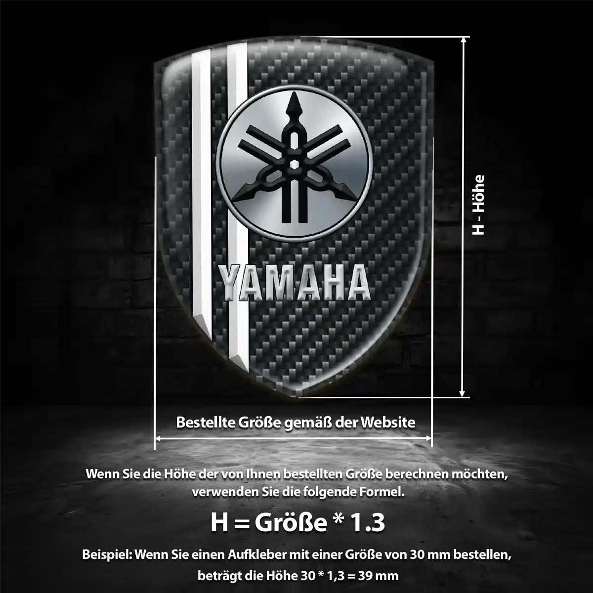 Yamaha Silikon Aufkleber Wappen Anspruchsvolles Design