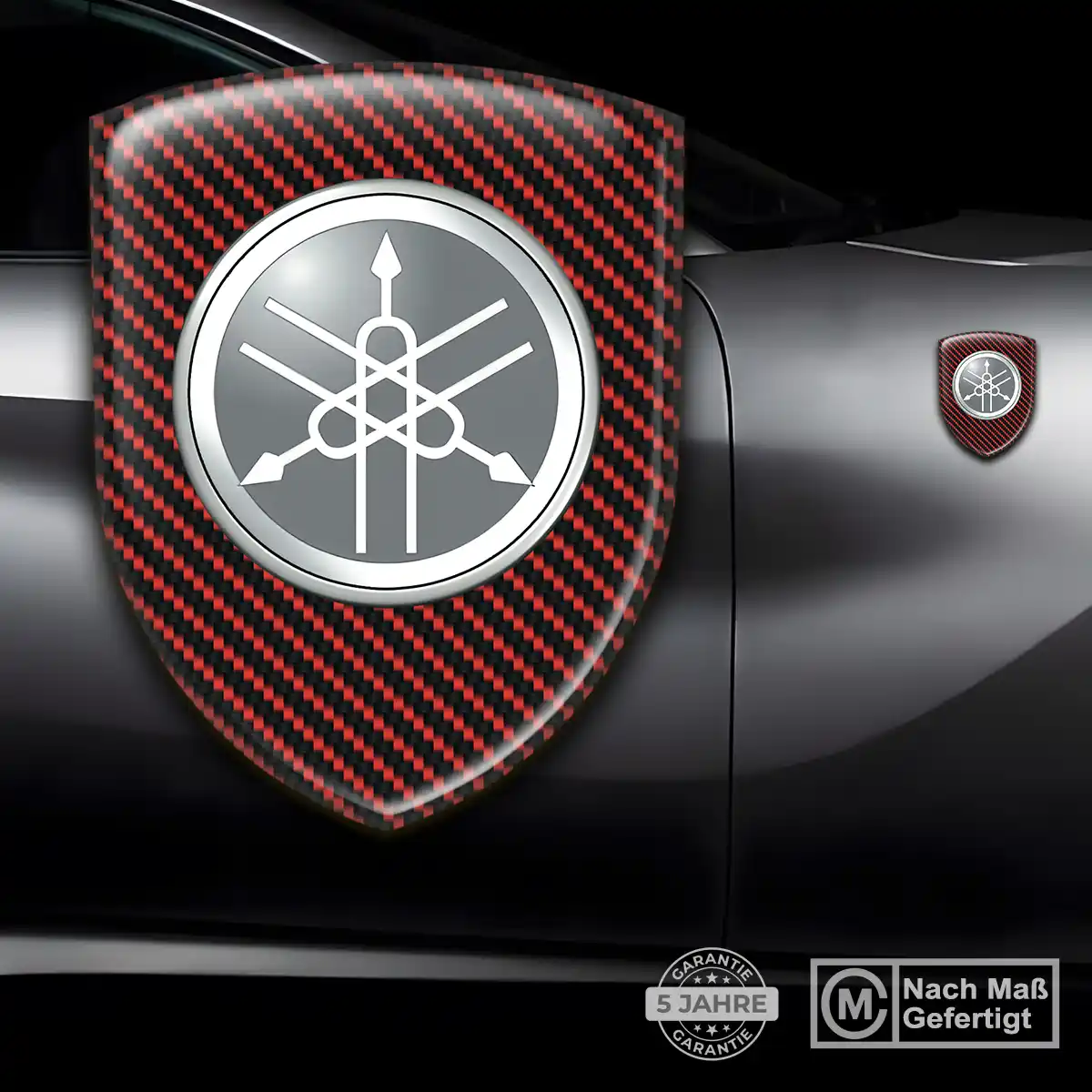 Yamaha Silikon Aufkleber Wappen Auto Edles Design