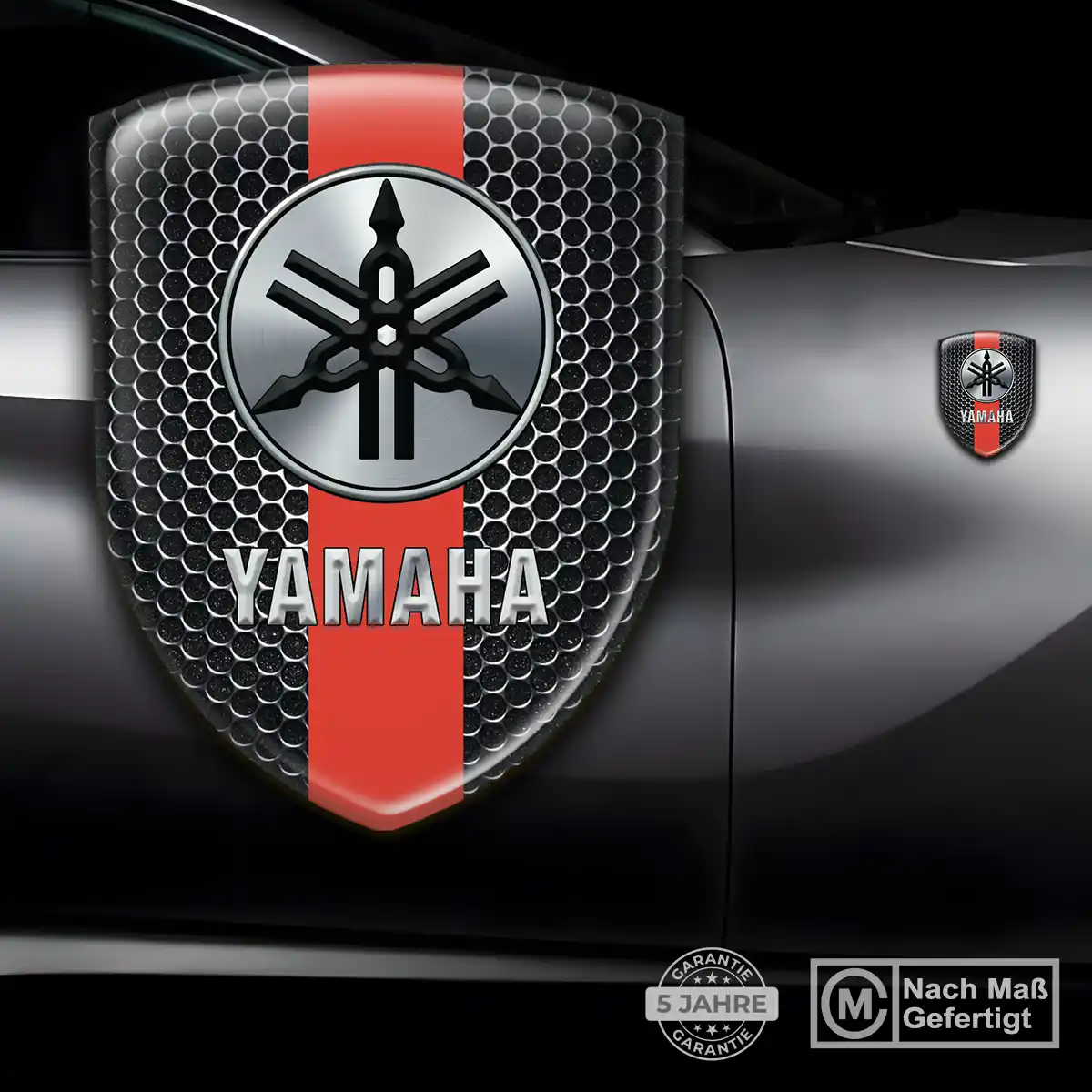 Yamaha Silikon Aufkleber Wappen Auto Elegantes Design