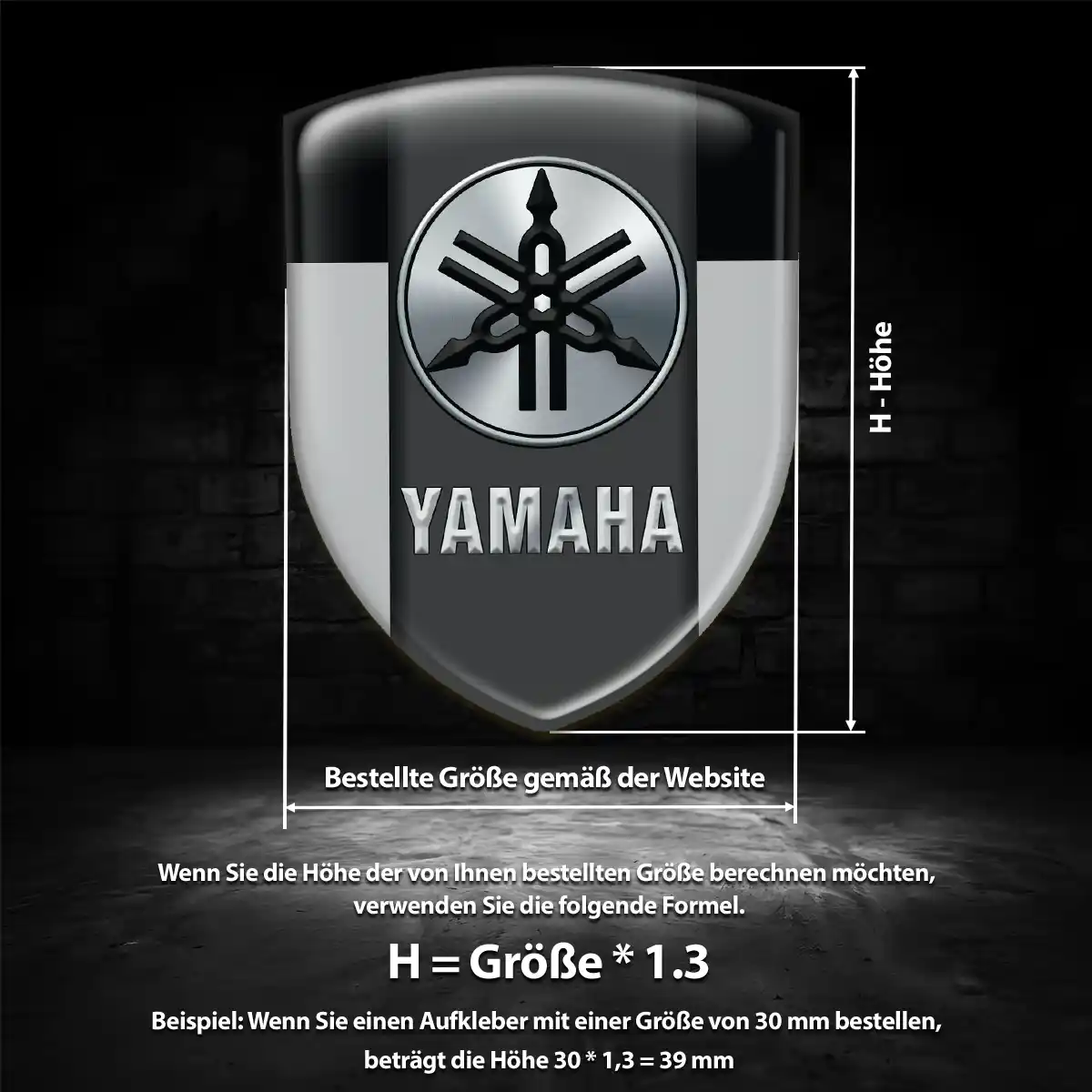 Yamaha Silikon Aufkleber Wappen Auto Höchste Qualität